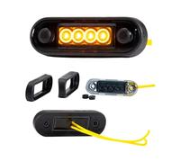 Web Truck DARK SLIM Feux de position latéraux LED orange 12V/24V Feux minces et étanches pour voiture, camion, remorque, camping-car, engins agricoles et véhicules tout-terrain 2 pièces Universels