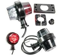 Web Truck Feu de gabarit Old School DARK Graphite tuning suspendu, feu de position 12V 24V blanc et rouge pour camion, voiture, remorque, caravane, etc. 1 pièce