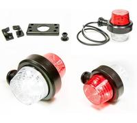 Web Truck Feu de gabarit Old school Tuning Suspendu Feu de position 12V 24V Couleurs blanc et rouge pour camion voiture remorque, remorque, caravane etc. 1 pièce