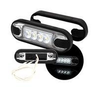 Web Truck Feu de Gabarit SLIM, Feu de Position SLIM, Blanc Lot Économique Feu de Contour 12V 24V Feu de Gabarit Fin 2 Pièces Voiture Bus Camion Auto Moto Camping-car Remorque
