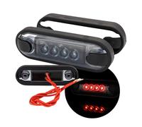 Web Truck Feu de Gabarit SLIM, Feu de Position SLIM, DARK Graphite, Lot Économique Feu de Contour Rouge 12V 24V Feu de Gabarit Fin 2 Pièces Voiture Bus Camion Auto Moto Camping-car Remorque