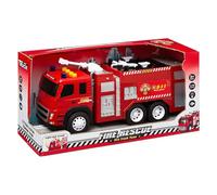WEB2O Camion de Pompier, Rouge, avec Lumières et Sons, Échelle 1:12, Jouet Éducatif pour Enfants 3 Ans et Plus