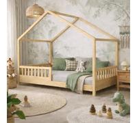 WEB2O Lit cabane Maison Tente en Bois pour Enfant 90x190