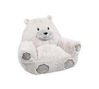 WEB2O Pouf Fauteuil Enfant en Forme d'ours Polaire Blanc, 45 cm