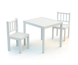 WEBABY - Ensemble 1 table + 2 chaises Blanc