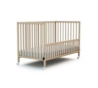 WEBABY - Lit bébé cododo en bois avec roulettes 60 x 120 LIO Hêtre Brut -