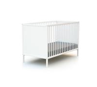 WEBABY - Lit bébé en bois 60x120 cm ALBA Blanc - Taille unique