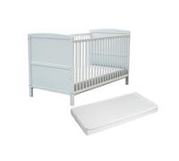 WEBABY - Lit bébé évolutif en bois avec matelas LUNA