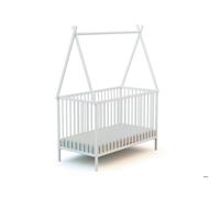 WEBABY - Lit tipi 60x120 en bois Blanc -