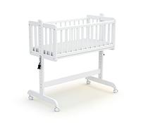 WEBABY - NINO berceau cododo blanc | berceau 5 en 1 | bois massif | lit bébé avec matelas | réglable en hauteur | 80 x 40 cm | transformable et évolutif | Bureau junior, coffre à jouets et banc