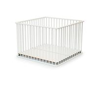 WEBABY - Parc bébé en bois 100 x 100 cm CUBO Blanc - 100x100
