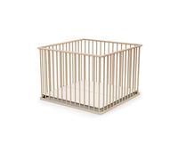 WEBABY - Parc bébé en bois 100 x 100 cm CUBO Hêtre Brut - 100x100