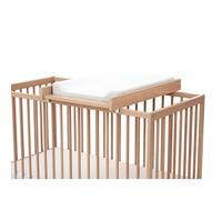 WEBABY - Plan à langer amovible pour lit bébé MONA en bois Hêtre Verni - Taille unique