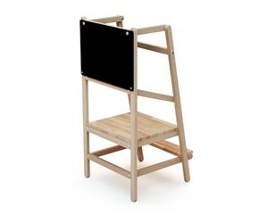 WEBABY - Tour d'observation/apprentissage en bois avec tableau ardoise | 100 x 97 x 164,5 cm | Hauteur idéal pour plan de travail