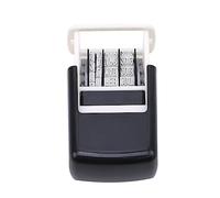WEBAG Timbre à date mois à encrage automatique en lettres caractères 4mm dateur de ligne en caoutchouc traditionnel pour professeur de bureau et facture année/mois/jour,Noir