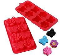 Webake 2-pack Silicone Moules à chocolat, bonbons Moules, Moule pour chocolat 2 pcs red Rouge