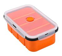Webake Bac de congélation en silicone avec couvercle, récipient de conservation des aliments, portion de 1 tasse, bac à glaçons pour soupe, sauce, repas, sans BPA, orange