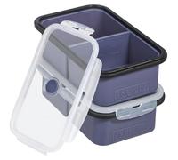 webake Lot de 2 boîtes de congélation en silicone avec couvercles - 500 ml - Bac à glaçons extra large pour congeler la soupe, le bouillon, la sauce, le beurre, la préparation des repas