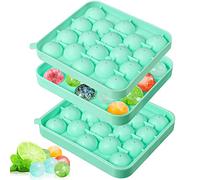 Webake Lot de 2 mini moules à glaçons ronds en silicone de 2,8 cm pour cocktail, whisky, thé, café