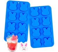 Webake Lot de 2 moule lapin de paques en silicone pour bonbons, chocolat, gelée