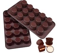 Webake Lot de 2 moules à chocolat en silicone pour beurre de cacahuète, chocolat, bombe de graisse cétogène