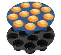 Webake Lot de 2 moules à muffins en silicone