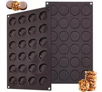webake Lot de 2 moules en silicone pour florentins - 24 portions - Diamètre : 3,5 cm