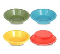 webake Lot de 4 petits plats à tarte individuels en silicone de 12,7 cm - Mini moules à tarte ronds pour la cuisson du pain, des gâteaux, des desserts, de la viande