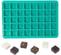 Webake Moule à chocolat carré en silicone 40 - Moule à savon pour chocolat, bonbons, glaçons, gommes, gelée, chocolats, caramel