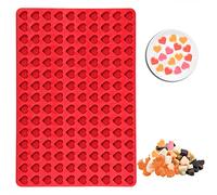 Webake Moule à chocolat en forme de cœur en silicone, 150 trous, mini moules à bonbons en forme de cœur pour chocolat, bonbons, 30 x 20 cm