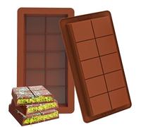 Webake moule tablette chocolat dubai en silicone LFGB Lot de 2 moules à tablette de chocolat profonds Barre de chocolat Moules à chocolat