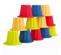 Webake Moules à Gelée Lot de 12 Moules à Flan en Silicone étuis à Muffins Moulle Patisserie pour Gâteaux à la Crème Glacée (Multicolore)