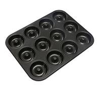 webake Moulle Donut Moule à Beignets 12 Trous Moule à Donuts Antiadhésif Cuisson étain en Acier au Carbone Muffin pan Tasse Plateau à Gâteaux pour Beignets Muffins Cupcakes Tarte