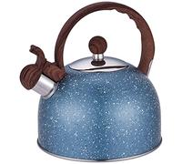 Webao Bouilloire Sifflante Induction 2,5 L Inox Théières pour Cuisinière, Poignée Résistante à la Chaleur, Tous Feu Donc Induction, Théière avec Sifflet pour Thé, Café, Bleu Étoilé