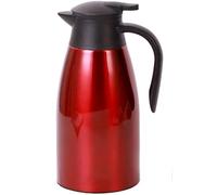Webao Cafetière isotherme de 2 l en acier inoxydable, fermeture Quick Tip, double paroi pour thé et café, rouge