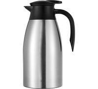 Webao Cafetière isotherme en acier inoxydable 2 l - Fermeture rapide - Double paroi - Pour thé et café - Argent