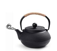 Webao Théière en Fonte avec Infuser, 600ml Théière Induction pour Thé Noir, Bouilloire à Thé pour Les Amateurs de Thé, Noir