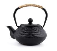 Webao Théière en Fonte avec Infuser, 800ml Théière Induction pour Thé Noir, Bouilloire à Thé pour Les Amateurs de Thé, Noir