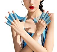 Webbed Swimming Gloves - Silicone Material, 7.48 Inch Swim Training Gloves, Pool Exercise Water Glovs | Waterproof Hand Paddles For Students, Beginners, Kids, Adults, Swimmers, Triathletes, Snorkelin