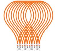 WEBBOMB 10 pièces lanière 360 ° sangle de cou Élégants et brillant avec mousqueton pour cartes d'accès porte-badge bureau carte d'identité couvre-billet lanières de téléphone portable (orange)