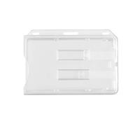 WEBBOMB® Lot de 2 cartes d'identité en plastique rigide transparent pour cartes de crédit, cartes bancaires, peut être utilisé horizontalement comme étui de carte d'identité, porte-cartes