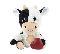 Webbox Colby la Vache câline - Jouet en Peluche Super Doux pour Chiot et Chien avec Battement de cœur pour l'anxiété de séparation