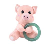 Webbox Pinky The Pig Jouet couineur en Peluche avec Anneau de Dentition pour Chiot