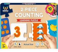 Webby Puzzle Apprentissage des Nombres | Jouet Montessori pour Enfants 3+ | Développe cognition, motricité Fine & Concentration | 10 Puzzles colorés pour Un Apprentissage interactif