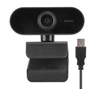 Webcam 1080P, caméra d'ordinateur USB avec Microphone -Drive pour vidéoconférence, enseignement, Apprentissage, réunion, webdiffusion, Diffusion en Direct, etc.(Noir)