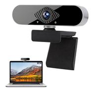 Webcam 1080P Full HD avec Microphone Intégré, Caméra Web USB Plug & Play Rotation 360° correction automatique de la lumière pour PC Ordinateur Portable Mac Linux diffusion en direct, jeux, études