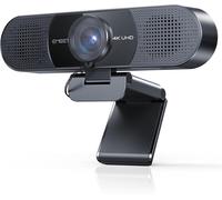 Webcam 4K 3-en-1, Webcam C980 Pro 4K avec 4 Microphones anTibruit et 2 Haut-parleurs, Grand Angle 60°-98°, Mise au Point Fixe, Camera PC Idéale pour Les Appels Vidéo de Groupe et Individuels