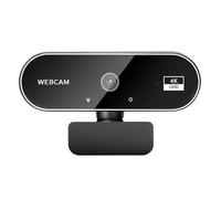 Webcam 4K - Caméra vidéo HD | Caméra de conférence sans fil | Ultra HD webcam pour les réunions d'entreprise, ordinateur portable et bureau, jeu et équipes / appels de zoom, streaming professionnel