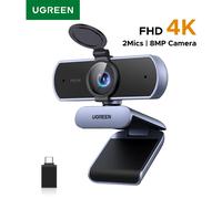 Webcam 4K FHD 1080P 8MP pour PC, mise au point automatique PDAF, double microphones antibruit AI, caméra Web fonctionne pour Zoom/téléphones/Google Meet 4K Webcam