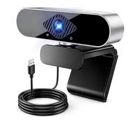 Webcam 4K UHD avec Microphone Réduction de Bruit, Autofocus Camera PC avec Cache de Confidentialité, Webcam PC Streaming 1080P 60fps Grand Angle pour Gaming, Zoom, Skype, Mac et Ordinateur Portable